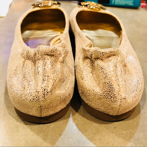 🌸SOLD🌸Tory Burch Reva Metallic Gold Ballet Flats - Picture 6 of 6